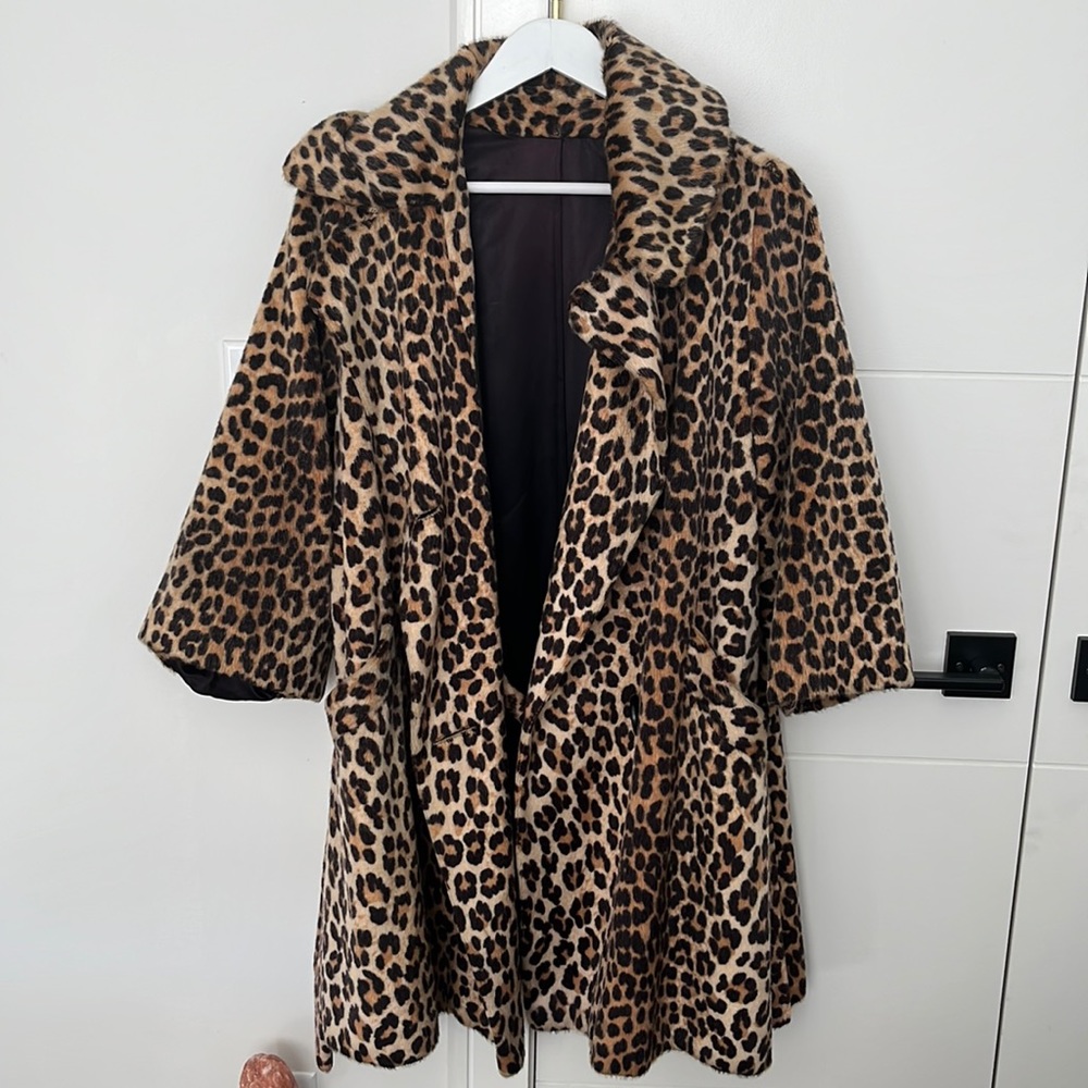 Vintage Leopard Pea Coat